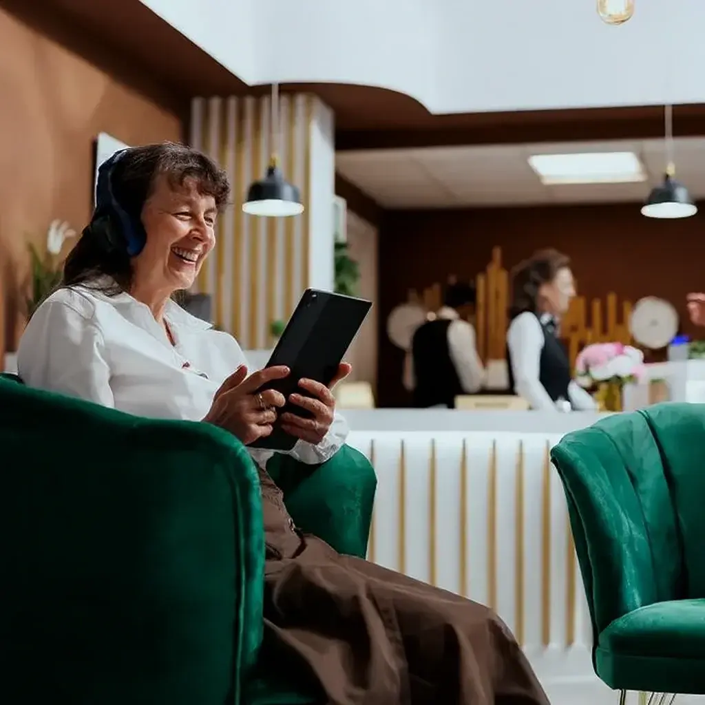 woman-on-tablet-sitting