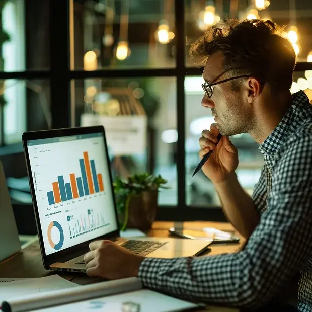 man-looking-at-graph-on-laptop